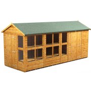 Power 16x6 Apex Combined Potting Shed with 6ft Storage Section
